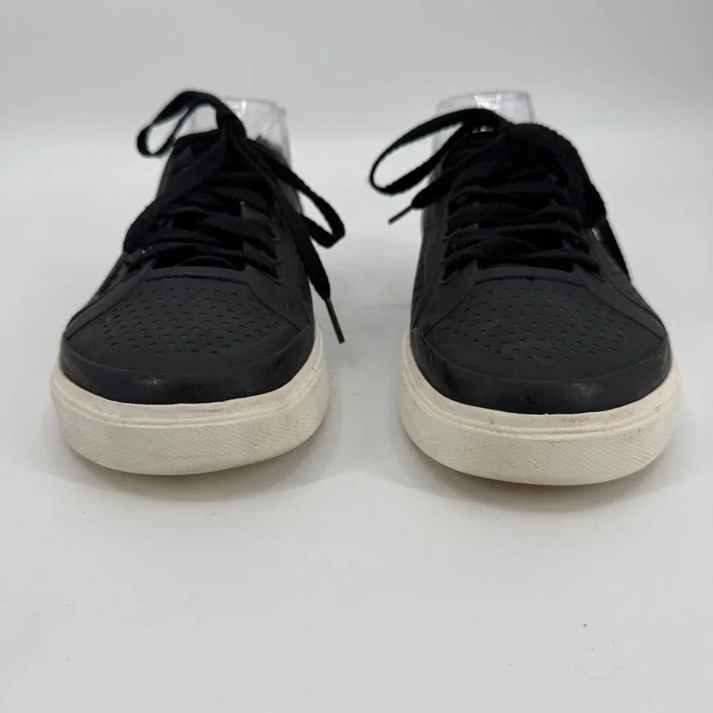 Crocs Citilane Roka Court Black White Perforated Lace Up Sneakers 204954 W11